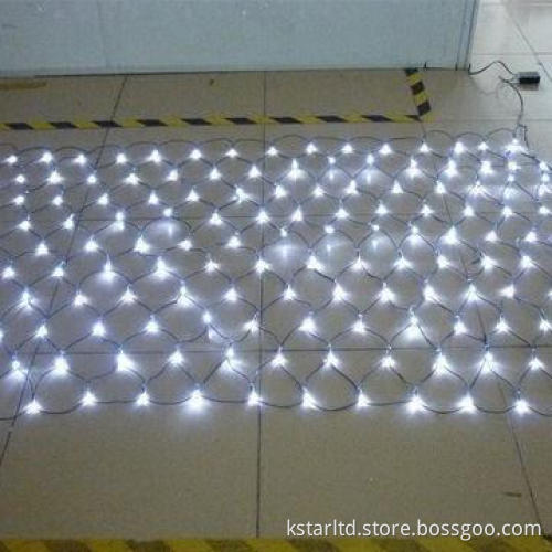 LED Net Light, 2 x 4m White LED with White Cable for Outdoor Project Use